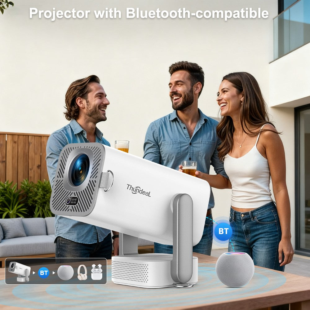 Projetor ThundeaL Novo 4K Full HD TD80 Pro Android WiFi 3D Home Theater TD80Pro Vídeo 3D Projetor Portátil Mini PK TD80W