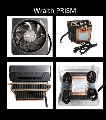 AMD New Ryzen Wraith Cooler Wraith Prism Fan Original 4 PIN Can support R3 R5 R7 R9 CPU Can support AMD Motherboard