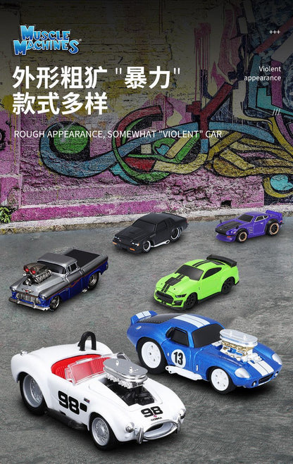 Maisto Escala 1:64 2025 Ferrari F40 Porsche AE86 Mustang Muscle Car Modelo Estático Brinquedo Colecionável