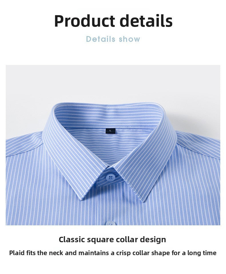 High End Mulberry Silk Soft Anti-wrinkle New Stripped Slim Fit Brand Men Shirts Designer Long Sleeve Business Casual Tops 2025