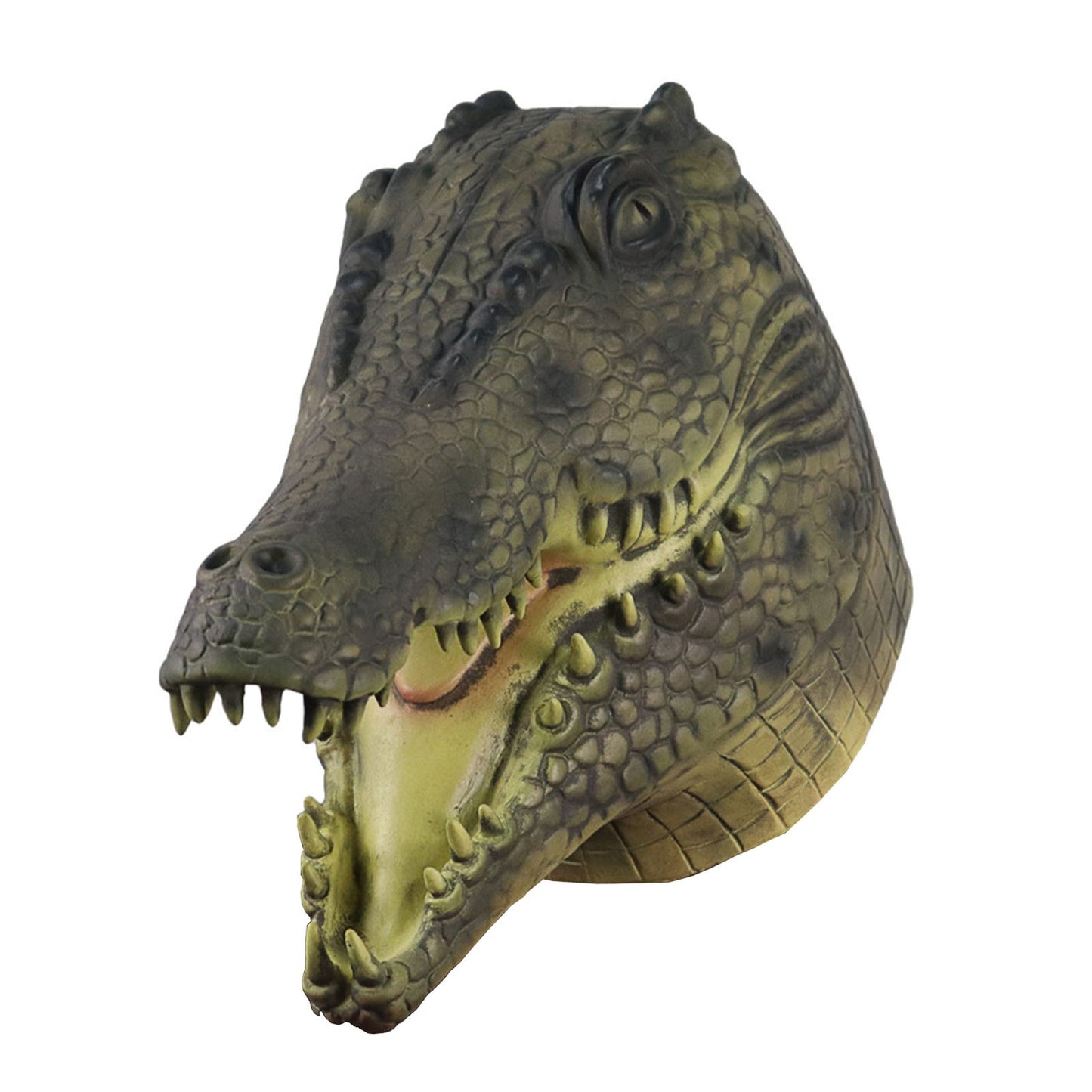 Adults Halloween Crocodile Head Mask Funny Giant Crocodile Face Covering Creative Masquerade Costume Head Facewear Cosplay Party