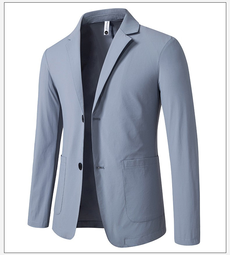 Sun Protection Clothing for Men, Casual Business Wear, Summer Light, Fashionable, Breathable, Sports and Outdoor Ice Silk Blazer