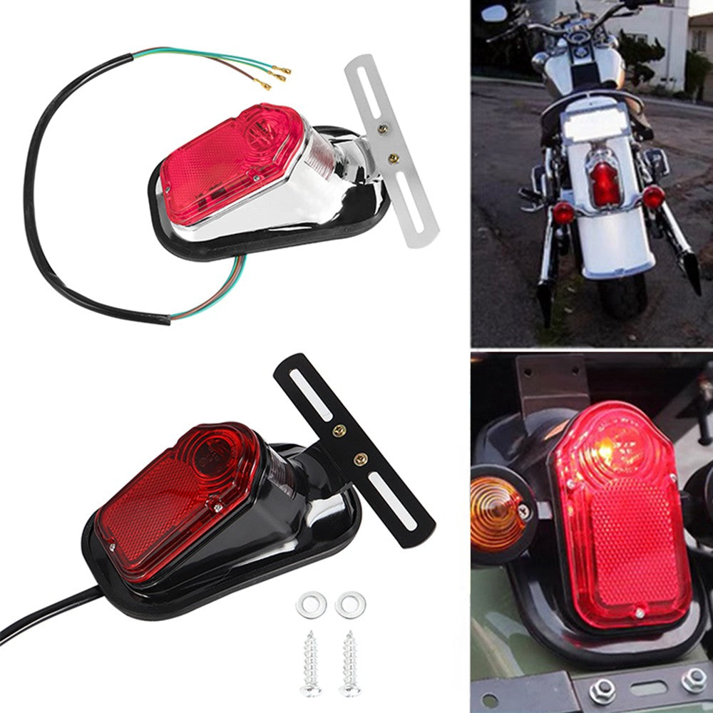 Para-lama traseiro de motocicleta com lâmpada de freio e luzes de placa Caveira Cruzada em Formato de Lápide Para Harley Chopper Bobber Personalizada