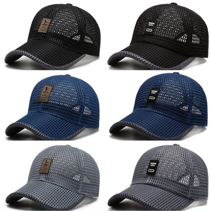 Men Women Outdoor Summer Full Mesh Net Cool Breathable Quick Drying  Sunhat Baseball Cap Anti-UV Tennis Golf Sport Trucker Hats