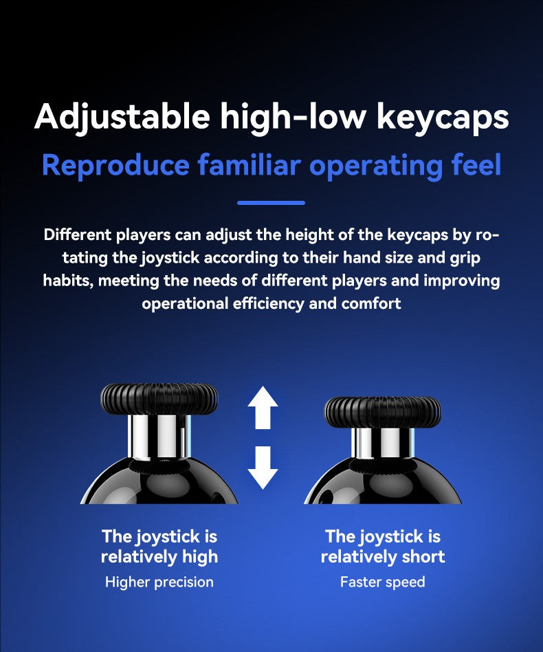 Y04 Game Controller 6-key Fighting Game Controller with Adjustable Height Hall Joystick Supporting PC/IOS/Switch/Android