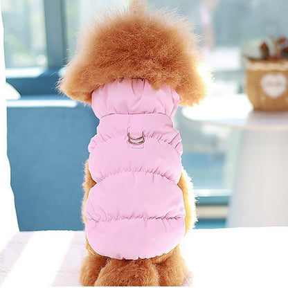 Roupa de cachorro com alças quentes, jaquetas de algodão, jaquetas de duas pernas para animais de estimação, roupas de cachorro de porte médio, roupas de outono-inverno