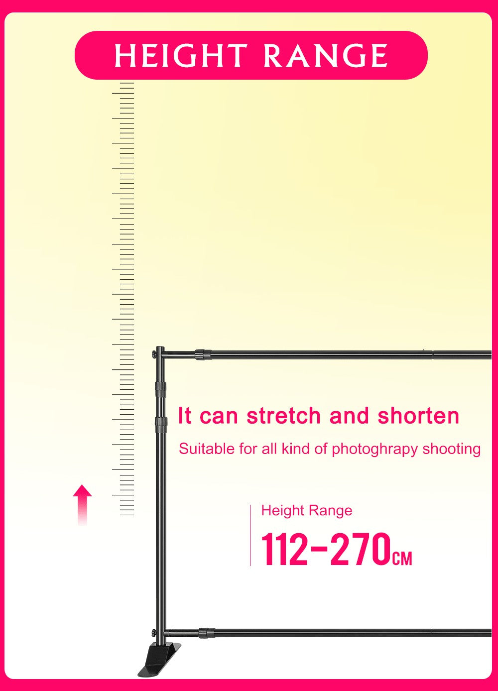 Double-Crossbar Backdrop Background Stand Frame Support System For Photography Photo Studio Video Muslin Green Screen