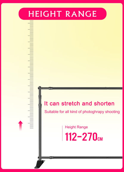 Double-Crossbar Backdrop Background Stand Frame Support System For Photography Photo Studio Video Muslin Green Screen