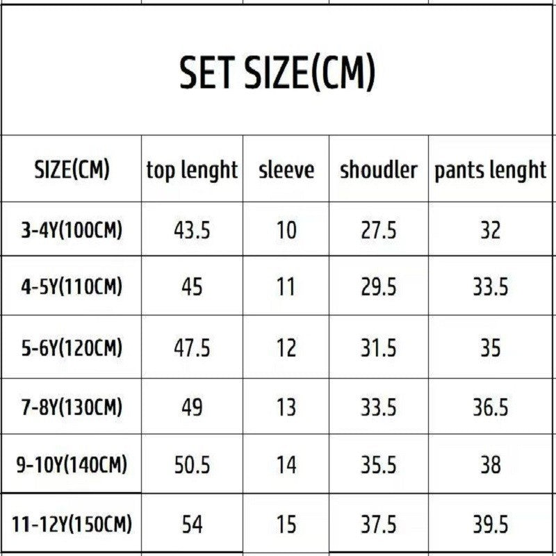 Autumn Baby Girl Clothes Set Cartoon Printed Pullover Sweatshirts Top And Pants Bottom 2 Pieces Suit Kid Children Boy Tracksuits
