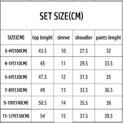 Autumn Baby Girl Clothes Set Cartoon Printed Pullover Sweatshirts Top And Pants Bottom 2 Pieces Suit Kid Children Boy Tracksuits