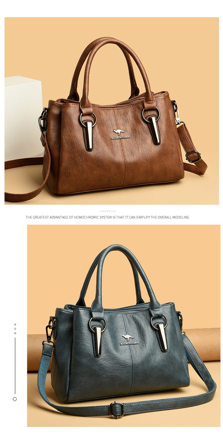 Genuine 3Layers High Quality Soft PU Leather Ladies Shoulder Crossbody Bags for Women  Luxury Handbags  Women  Designer A Main