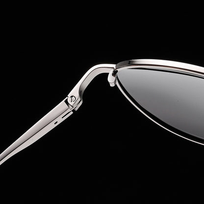 Óculos de Sol Polarizados Masculinos com Armação de Metal para Aviação Cores Variadas Óculos de Sol Masculino Piloto Visão Noturna e Diurna para Dirigir