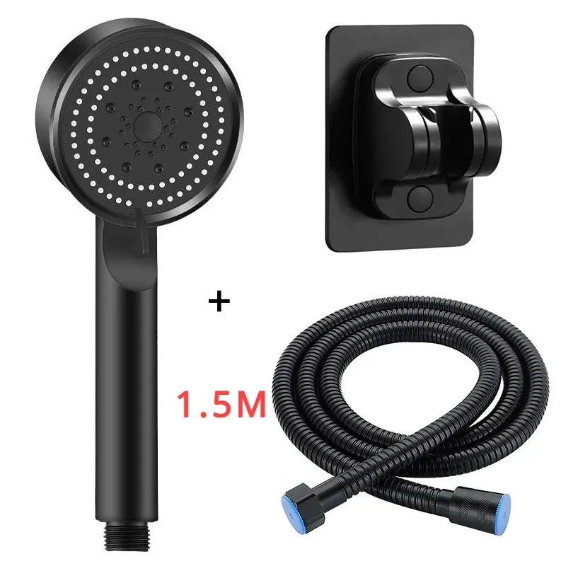 Chuveiro com Bico Auxiliar 5 Modos Ajustável Doméstico de Alta Pressão para Massagem com Água Chuveiro de Mão Spray Acessórios para Banheiro