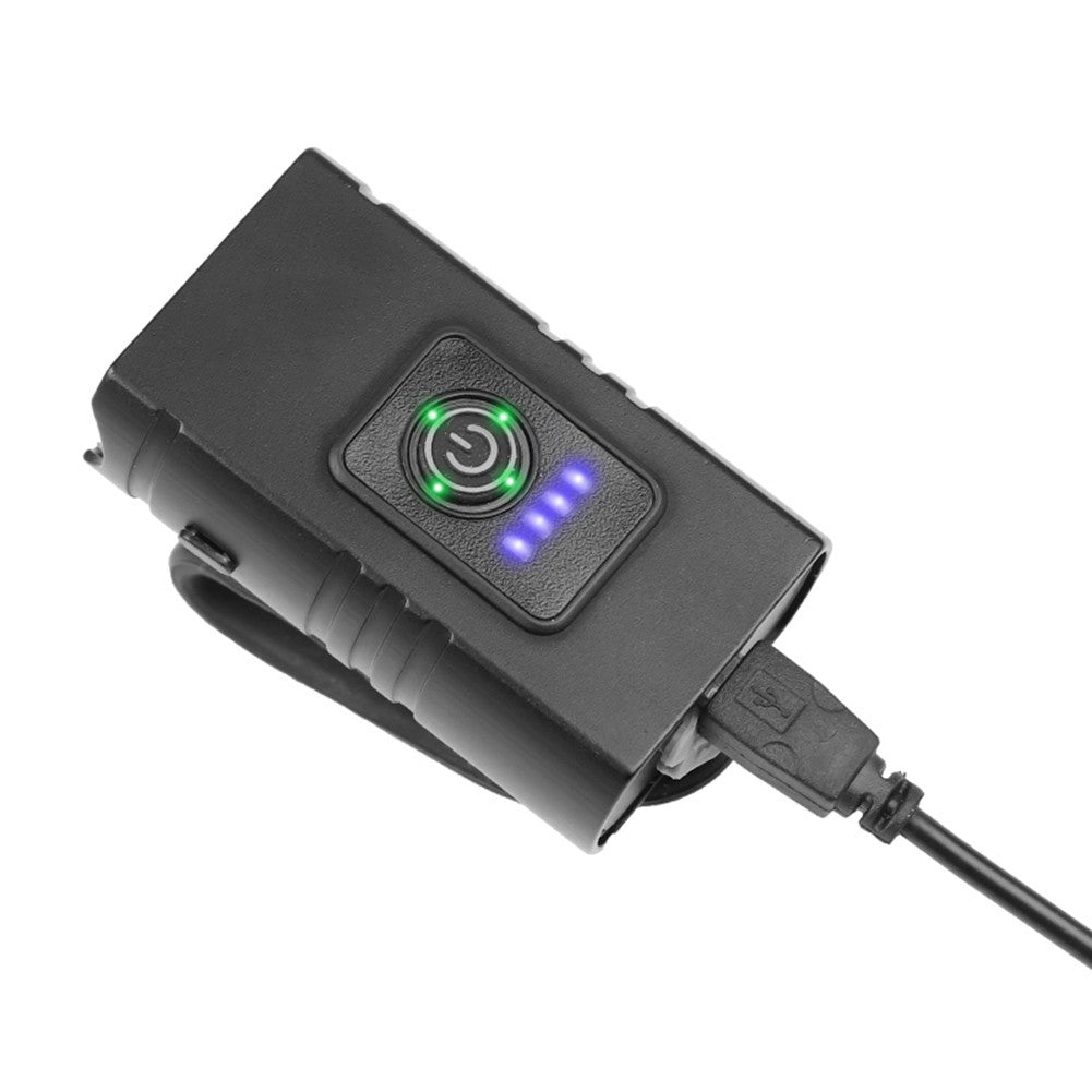 Farol de bicicleta LED T6 10W 800LM recarregável via USB com indicador de bateria para MTB, mountain bike e ciclismo de estrada, equipamento de ciclismo
