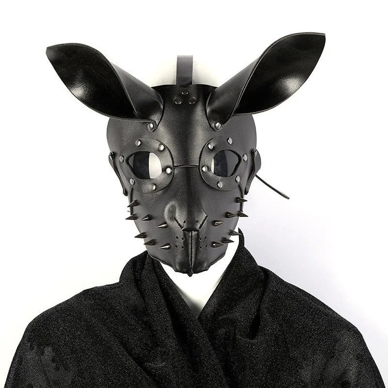 Bunny Mask Halloween Masque Three-dimensional Steampunk Bunny Carnival Leather Mask PU Rabbit Cosplay Masks 3D Rabbit Masque