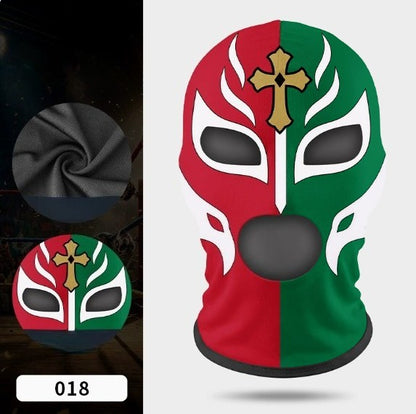 Boxing Mask Wrestling Mask Elastic Milk Silk Mask Lycra Fabric Print Halloween Party Dress Up Costume Party Mask