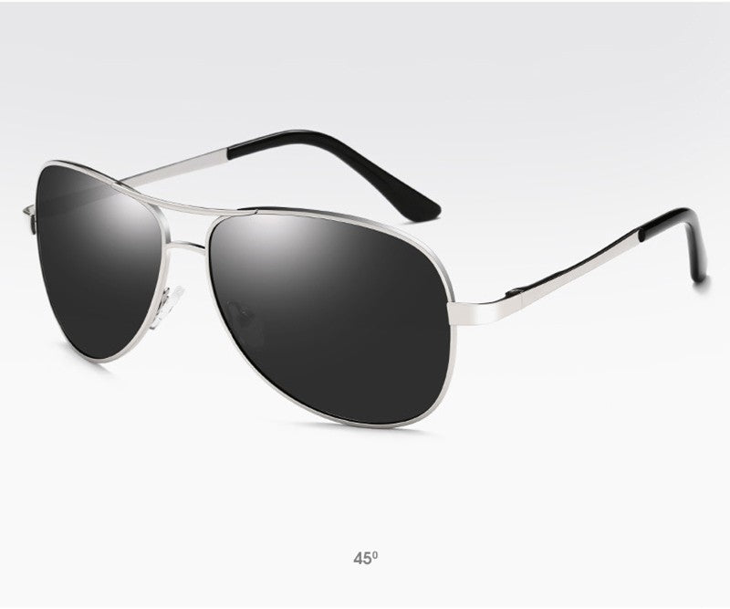 Classic Pilot Polarized Sunglasses Men Women Fashion Metal Aviation Sun Glasses Vintage Black Driving Shades UV400