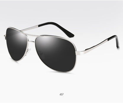 Classic Pilot Polarized Sunglasses Men Women Fashion Metal Aviation Sun Glasses Vintage Black Driving Shades UV400