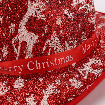 Winter Fashion Christmas Ribbon Decorated Simple Denim Hat Elegant Halloween Matching Trendy New Arrival