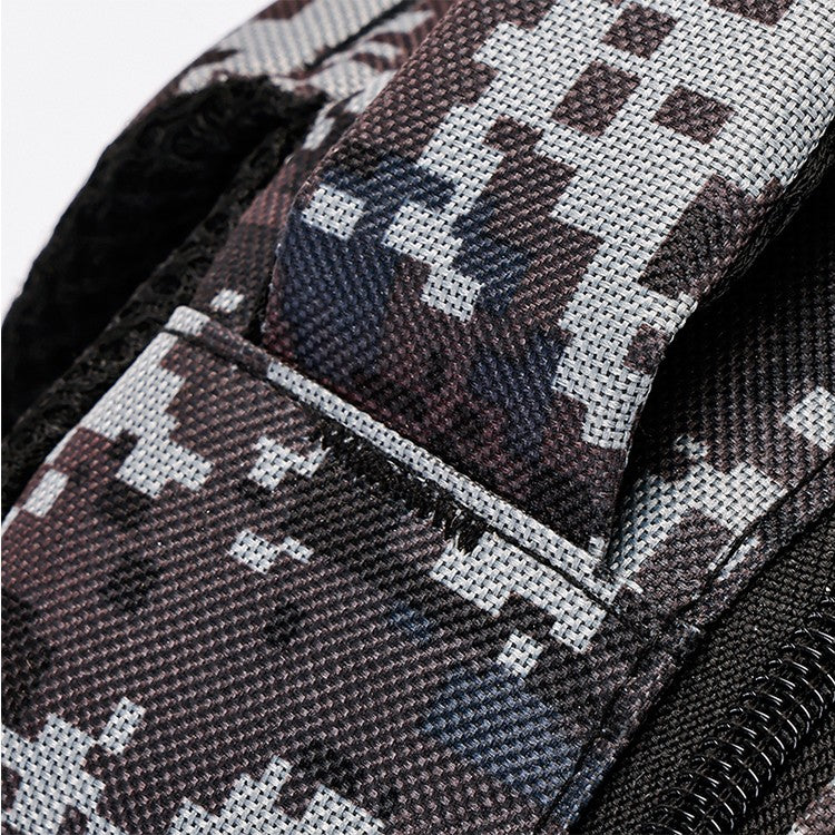 Mochila camuflada unissex | bolsa de viagem multi-bolso, adequada para atividades ao ar livre e viagens curtas - mochila de trilha preta