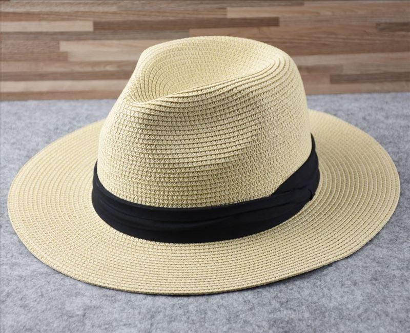Extra Large Panama Straw Hat Summer Wide Brim UV Protection Adjustable Beach Sun Hat for Women Men Travel