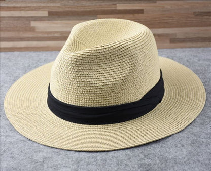 Extra Large Panama Straw Hat Summer Wide Brim UV Protection Adjustable Beach Sun Hat for Women Men Travel