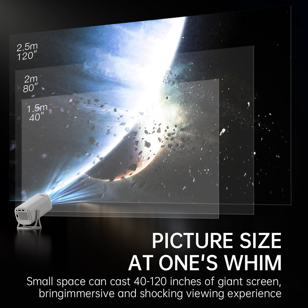 Mini Projetor HONGTOP S40 Android 11, Suporte 4K 1080P 2.4G/5GWIFI BT5.0, Projetor 1280*720P para Home Cinema Portátil