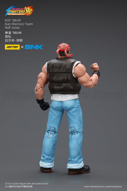 ?MT?JOYTOY Boneco de Ação 1/18 SNK KOF'98UM Ikari Warriors Team Ralf Jones Clark Still Leona Heidern Modelo de Brinquedo Presente