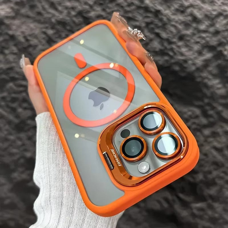 Capa de celular de luxo magnética à prova de choque para iPhone 17 Pro Max 16 15 14 13 12 11 17Air para Magsafe suporte protetor de lente de vidro