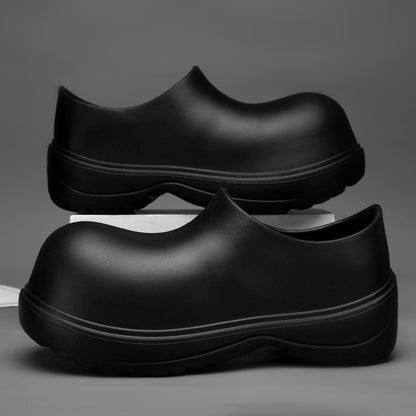 EVA new slip-on chef shoes men and women general casual big head shoes lightweight thick soles all wear rain shoes
