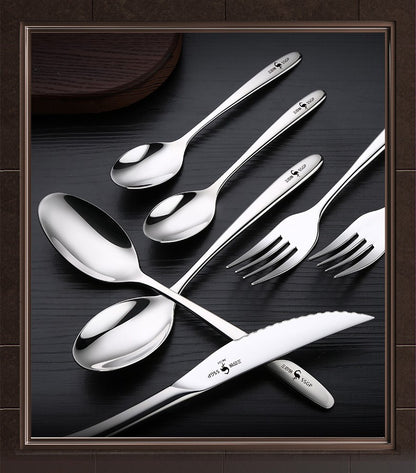 Talheres de luxo em aço inoxidável 316 com certificado LFGB: Garfo, Faca, Colher, Acessórios para Bife, para Banquete e Jantar em Casa