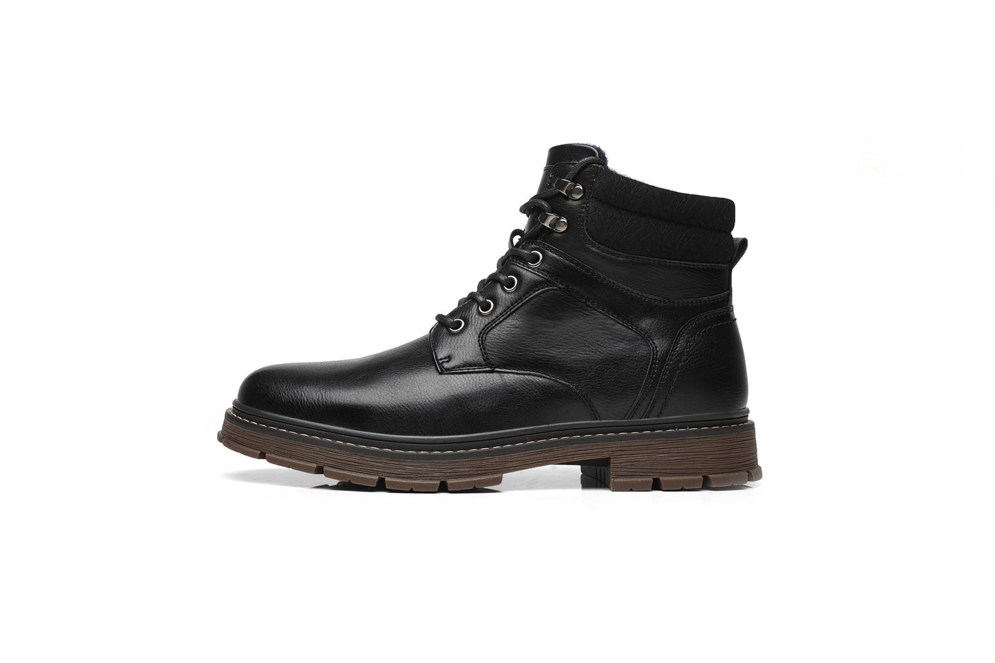 BHKH Botas Masculinas de Inverno da Moda botins Zíper Cadarço Botas de Tornozelo Sapatos Sociais Vintage de Negócios Sapatos Casuais de Couro Para Homens