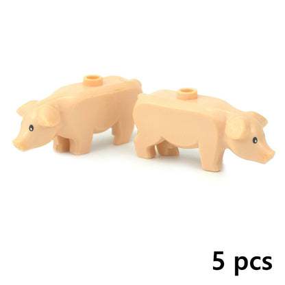 Creative DIY Model cute little Animal MOC Brick Building Blocks Pet Zoo Dog Duck Tortoise Penguin Cat Pig Bird Rabbit Toys