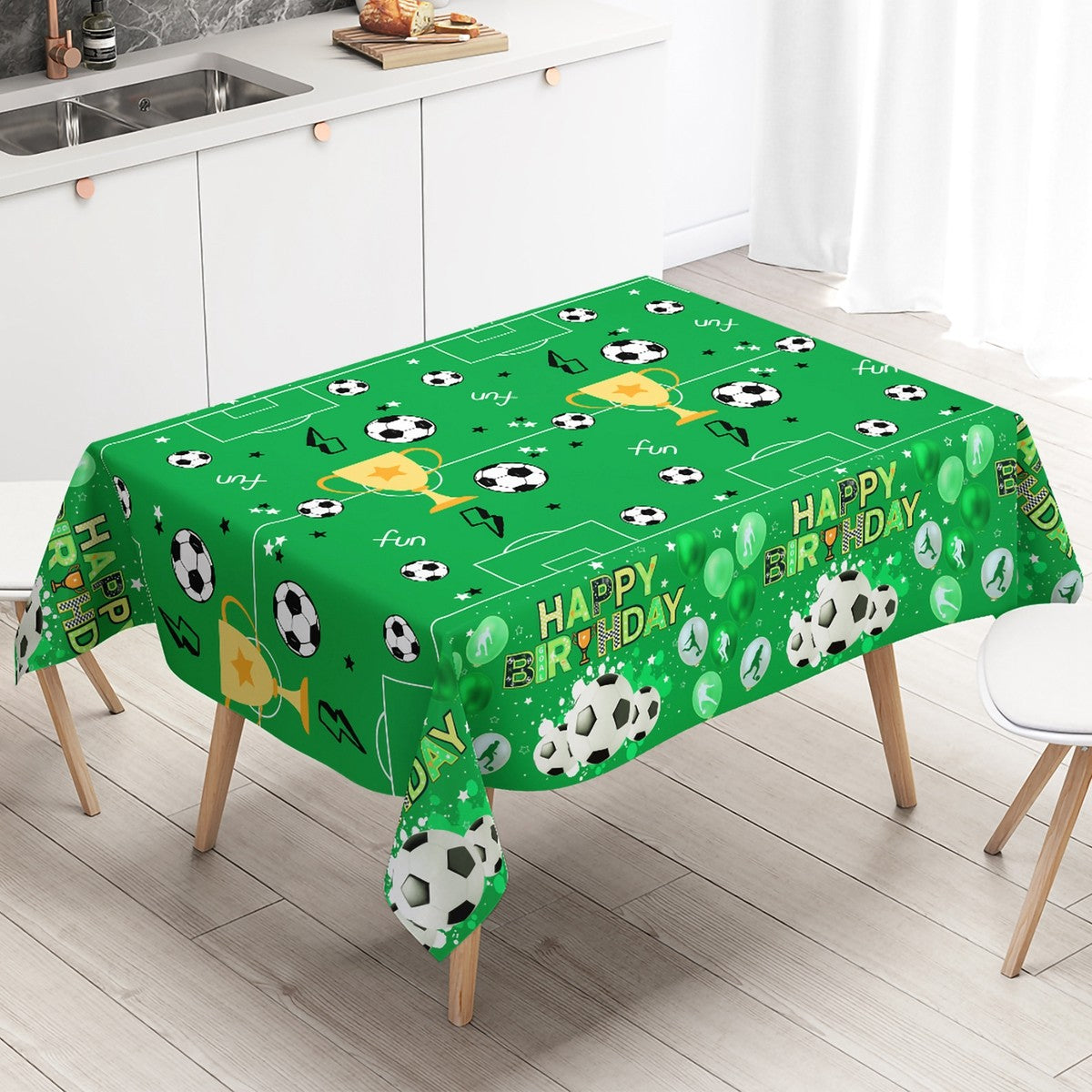 Football Theme Tablecloths Football Birthday Party Decorations Football Rectangular Plastic Table Cover for Game Day Parties