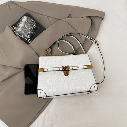 Luxury Purple Handbag Classic Women Bag 2025 New Designer Shoulder Bag High Quality Solid Pu Leather Crossbody Small Square Bag