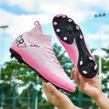 New Men Football Boots Outdoor Sport Boys Long Spikes Training Cleats Soccer Shoes Adult Non Slip Breathable Match Comfortable