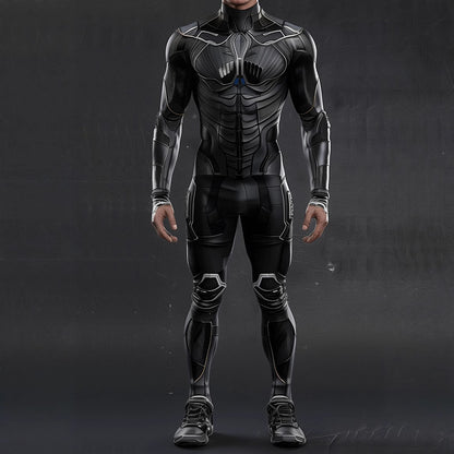 CyberPunk Futuristic Mechanical Armour Jumpsuit Cool Fighter Cosplay Bodysuit Steampunk Costume Halloween Party Shows Men Zentai