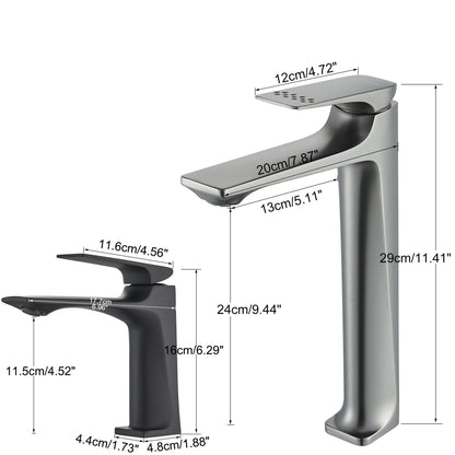 Black Bathroom Faucet Deck Mounted Bathroom Sink Mixer Tap Single Lever Basin Sink Mixer Faucets Chrome/White/Grey/Brushed Gold