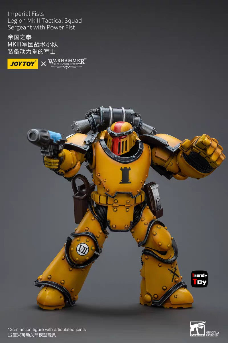 ?JOYTOY?Warhammer 40K Imperial Fists Mkll Legionários Táticos 4 Peças 1/18 Action Figure Brinquedo Colecionável