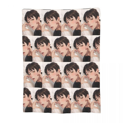Cha EunWoo Kpop Astro Blankets Soft Warm Flannel Throw Blanket Cover for Bed Living room Picnic Travel Home Sofa