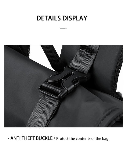 Roll Top Backpack for Men, Water Resistant Expandable, 17.3 inch Laptop Backpack for Commute Travel, 40 Max Liter Rucksack