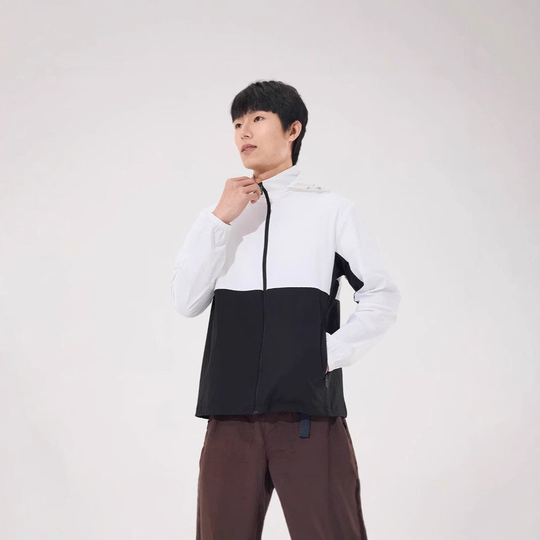 2025 new [new product upgraded skin clothing] high elastic sunscreen clothing men's and women's color contrast machine bag ice s