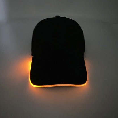 Fashion Attractive Glowing Decor Supplies Carnival LED Optical Fiber Baseball Cap Flashing For Carnival Party In The Dark Night