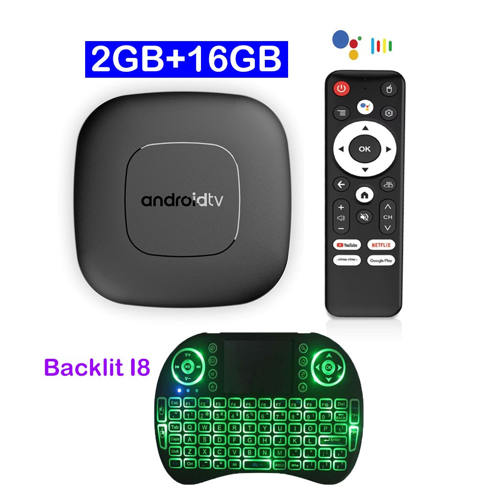 Smart TV Box 8GB 128GB Android 14 ATV Allwinner H313 Google Assistente Vídeo 8K 4k HDR10 Media Player T1 Box de TV Super Rápido