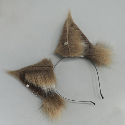 New Halloween Animal Squirrel Ears Headband Night Club Cosplay Tail Party Costume Simulation Cute Dog Tail Set