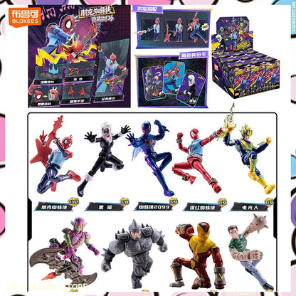 Em estoque Blokes DC Heroes Versão Galaxy V6 Spider-Verse Homem-Aranha Bonecos de Ação Modelo Colecionáveis Brinquedos de Aniversário para Meninos Presentes