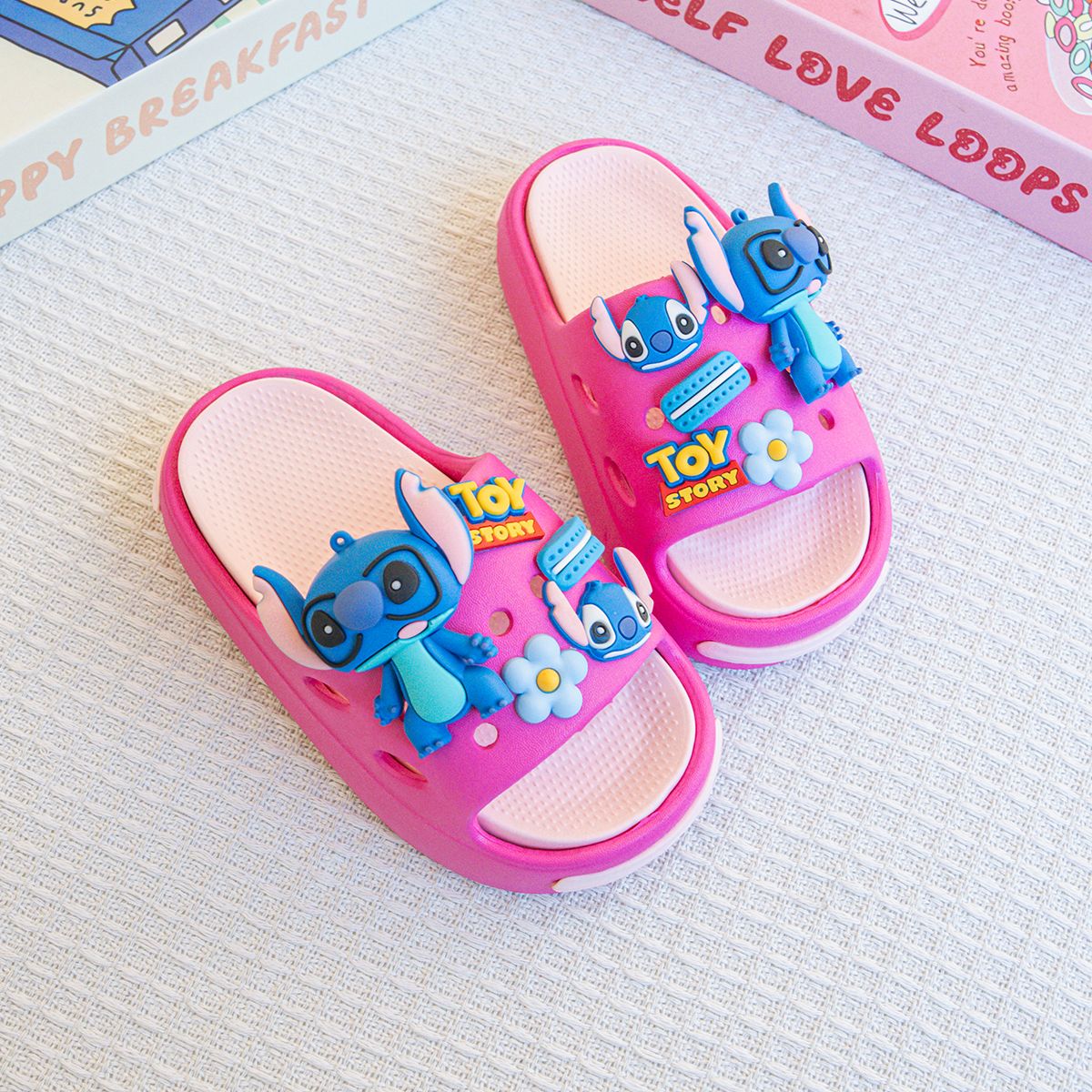 Disney Stitch Cartoon Slipper Cute Anti-slip Children's Slippers Boys and Girls Summer Shower Slippers Soft Sole Baby Babouche