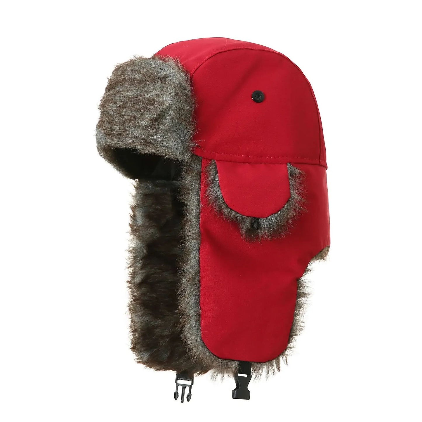 Unisex Warm Mens Women Trapper Cap Aviator Trooper Earflap Winter Flaps Ski Hat New Bomber Hats Russian Ski Hat Faux Fur Hats