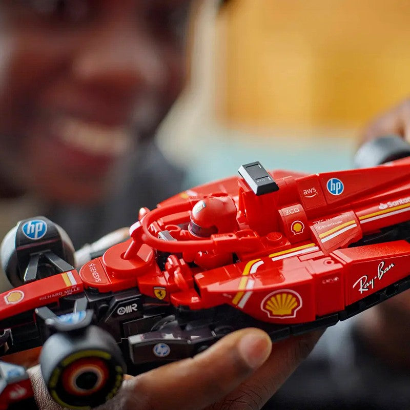 Lego Speed 77242 Ferrari SF24 Red Bull Racing RB20 Mercedes AMGF1 KICK Sauber Racing Blocos de Montar Brinquedos para Meninos e Meninas
