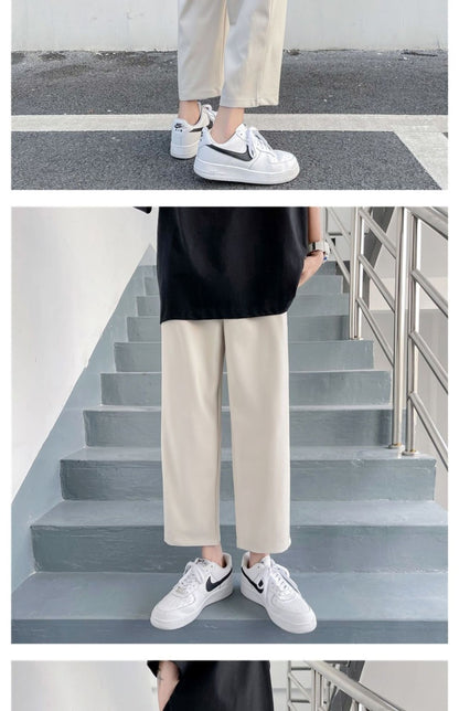 2025 Loose Men's Suit Solid Color Blazers Formal Office Pants Business Trousers Community Fashion Dress Korean Male Clothing X40